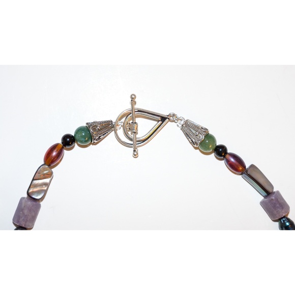 NEW - S31 - Handmade Abalone necklace and earring set - one of a kind - Picture 5 of 5